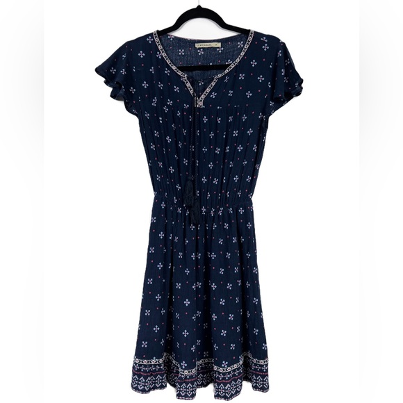 LCW Casual Dresses & Skirts - LCW Casual Women’s Boho Summer Lined Crinkle Cinched Waist Dress Size S/M